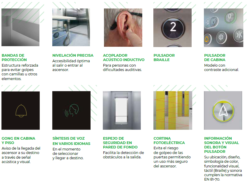 Sector sociosanitario accesibilidad ascensores